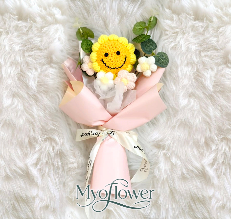 笑哈哈太陽花花束   全人手製造，花束製作精美，可特快即日送花